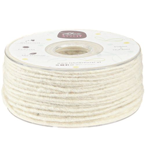 Uldsnor hvid 3mm 100m