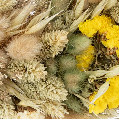 Artikel Tørrede blomsterkrans, naturlig dekoration til bord, stue og entré, 25 cm