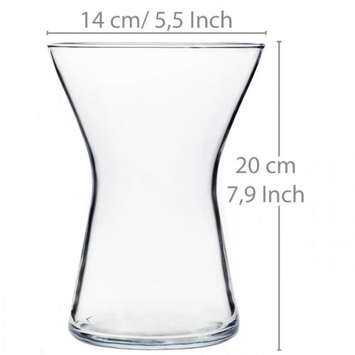 Floristik24 X-glas vase klar Ø14cm H19cm