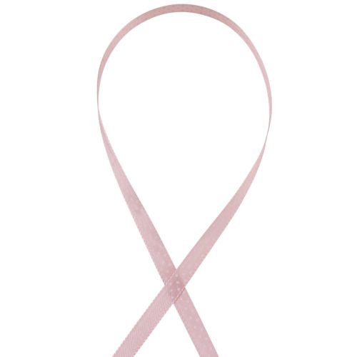 Artikel Gavebånd prikket pyntebånd gammel pink 10mm 25m