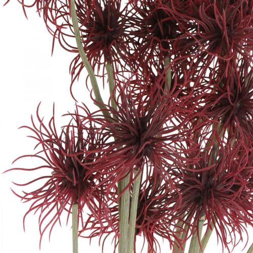 Artikel Xanthium kunstig blomst efterårsdekoration rød 6 blomster 80cm 3stk
