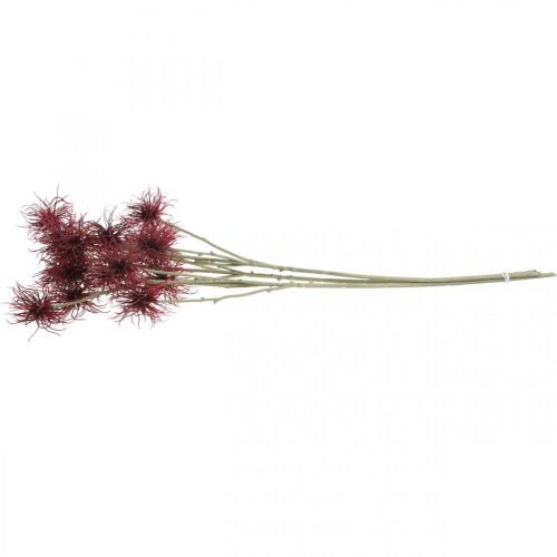 Artikel Xanthium kunstig blomst efterårsdekoration rød 6 blomster 80cm 3stk