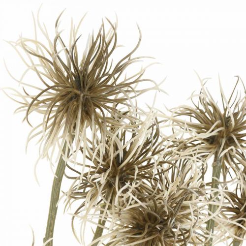 Artikel Xanthium kunstig blomst efterårsdekoration 6 blomster creme, brun 80cm 3 stk.