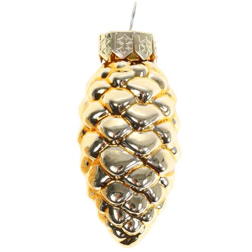 Artikel Kegleblanding af glas guld 5cm 14 stk