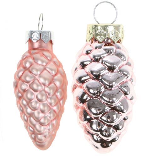 Artikel Keglemix lavet af glasrosa 5cm 14 stk