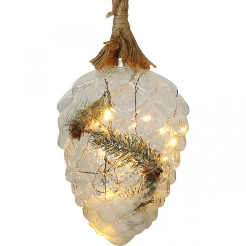 Floristik24 Keglebelyst juledekoration LED lys Timer H21cm