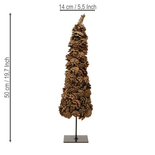 Artikel Kogle juletræsdekoration natur 14×50 cm