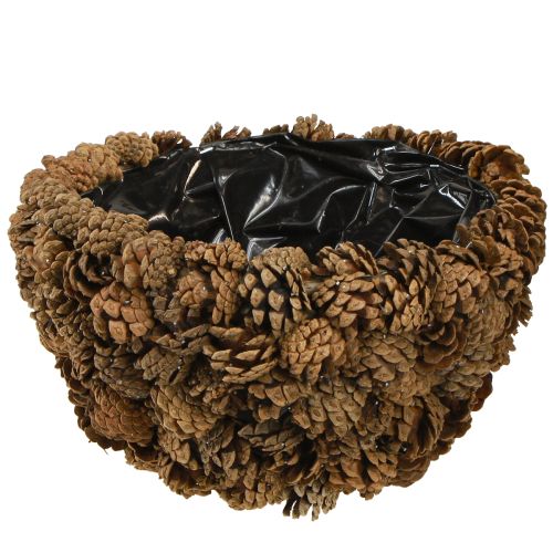 Koglekurv plantekurv fyrrekogler naturlige Ø33cm H17cm