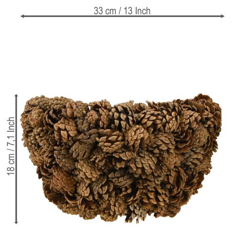 Artikel Koglekurv plantekurv fyrrekogler naturlige Ø33cm H17cm