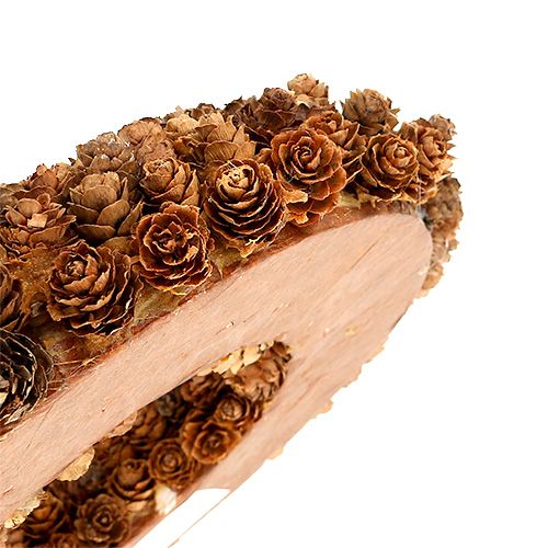 Floristik24 Furuskrans lavet af ellers kegler Ø27cm naturlig