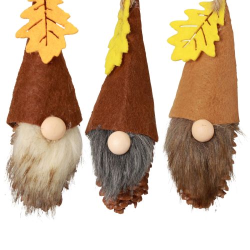 Artikel Kegle nisse vedhæng nisse dekoration efterårs nisse H10cm 6 stk