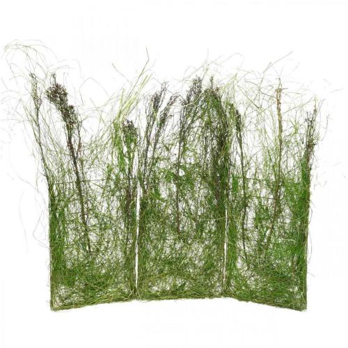 Græsdekoration til at stå med grene Grøn vinduesdekoration 105x50cm