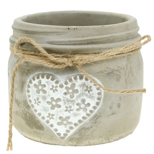 Floristik24 Beton gryde hjerte Ø11,5 cm 3stk