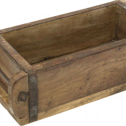 Artikel Trædekoration vintage look murstensform brun, rust 31×14,5cm H9cm