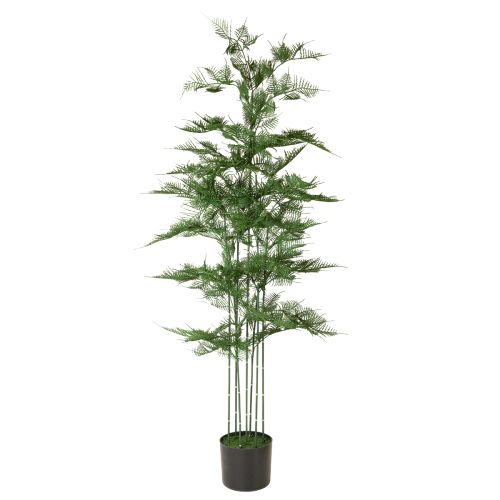 Kunstigt bambustræ, grønt, 132 cm, stueplante
