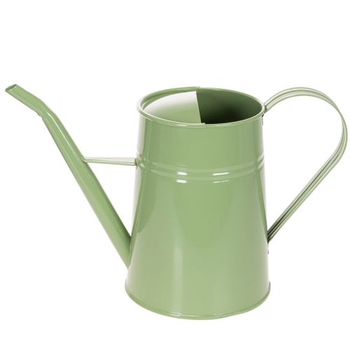 Vintage metal vandkande til indendørs brug, mintgrøn, 1,7L, dekorativ vase, retro design, H23cm | Floristik24.dk