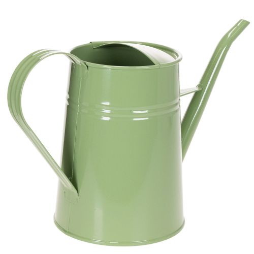 Vintage metal vandkande til indendørs brug, mintgrøn, 1,7L, dekorativ vase, retro design, H23cm | Floristik24.dk