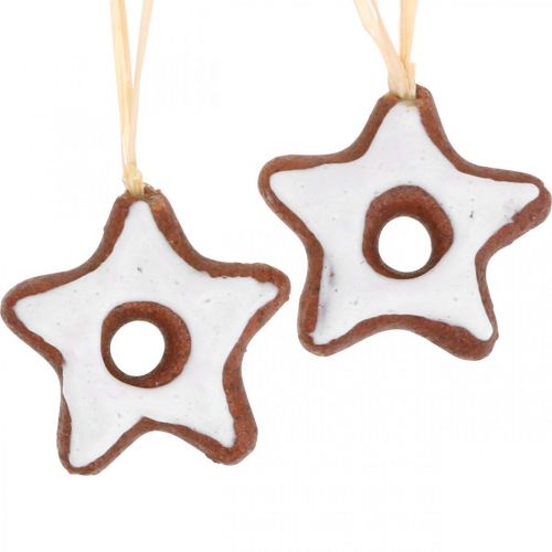 Juletræspynt kanelstjerner dekoration stjerneplast 5cm 24 stk