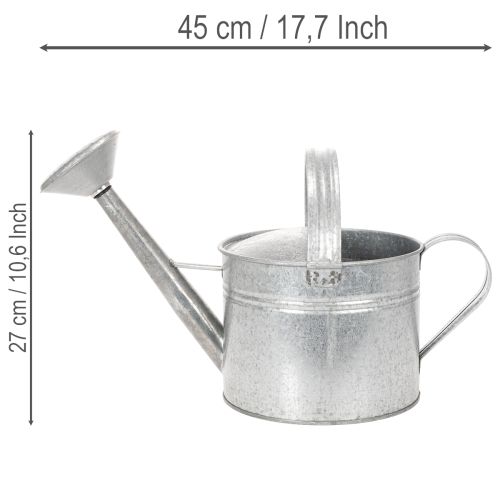 Vintage vandkande i zink, 27 cm - plantekasse til have og terrasse, metalblomsterpotte | Floristik24.dk