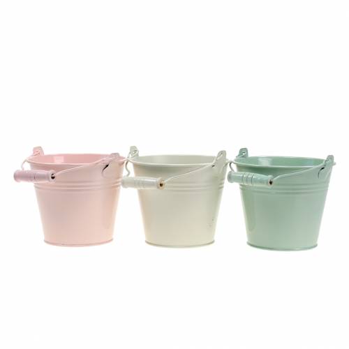 Floristik24 Zinkspand sortiment pastelfarver Ø10cm H8cm 10p
