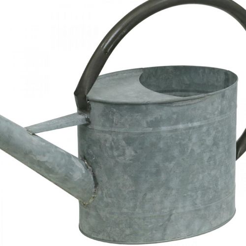 Artikel Metal vandkande, havedekoration vintage look sølvgrå L53cm H29cm