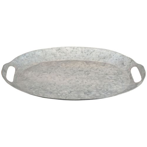 Dekorativ bakke oval metalbakke zinkbakke 47×34×3cm