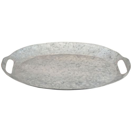 Artikel Dekorativ bakke oval metalbakke zinkbakke 47×34×3cm