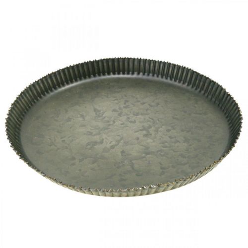 Artikel Dekorationsplade zinkplade metalplade antracitguld Ø28cm