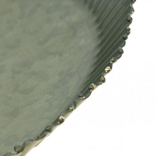 Artikel Dekorationsplade zinkplade metalplade antracitguld Ø20,5cm