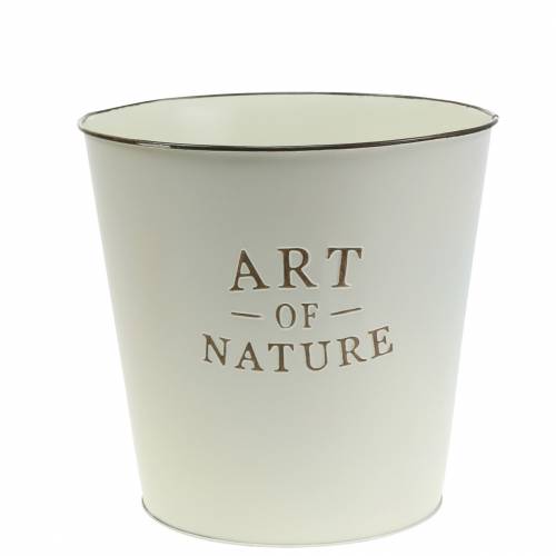 Floristik24 Urtepotte Zink Art of Nature Creme Ø17,5cm H15cm