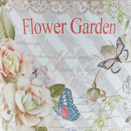 Floristik24 Sommer dekoration blomsterpotte metal roser planter Ø11,5cm H10,5cm