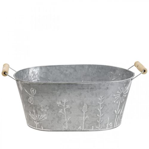 Floristik24 Zinkbalje til udplantning Plantekrukke med hanke 32×17×15cm
