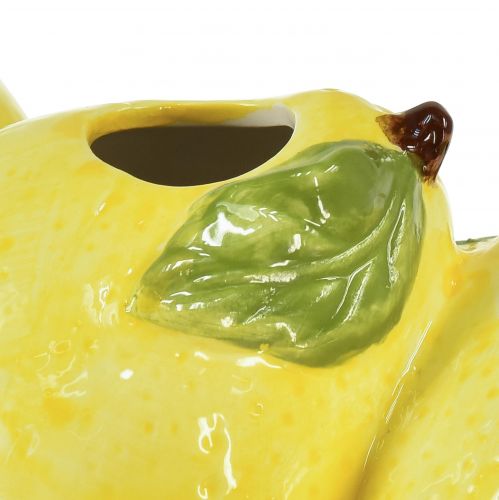 Floristik24 Citron dekorativ vase keramik 3 åbninger 21,5x11x8cm