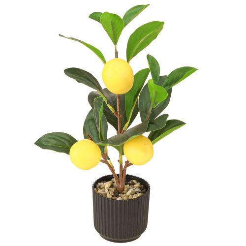 Artikel Citrontræ i Pot Kunstig i Grøn Gul H28cm