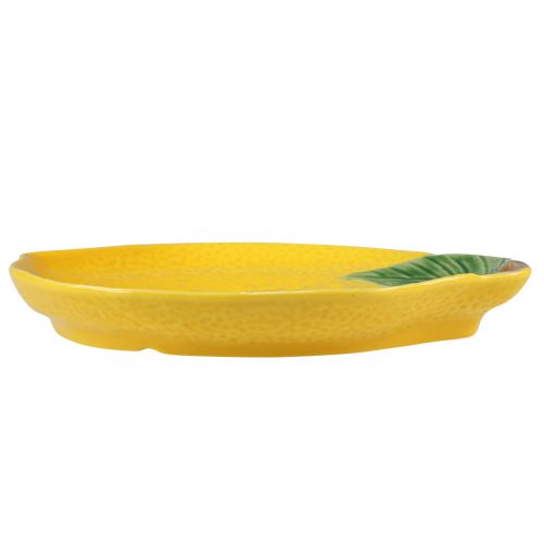 Floristik24 Citrontallerken dekorativ tallerken keramisk citrongul 20×16cm