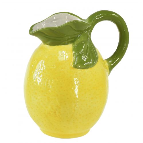 Floristik24 Citronvase keramik dekorativ kande citrongul H18,5cm