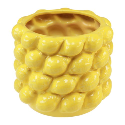 Floristik24 Citronvase keramisk plantekasse citrongul Ø17cm H15cm