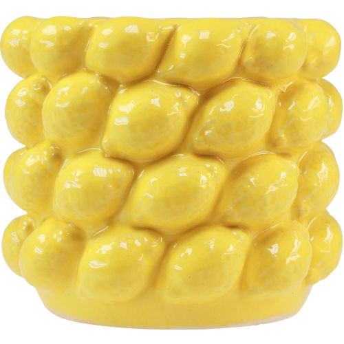 Floristik24 Citronvase keramisk plantekasse citrongul Ø17cm H15cm