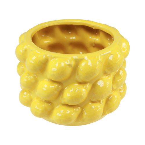Floristik24 Urtepotte keramisk plantekasse citrongul Ø18cm H13cm