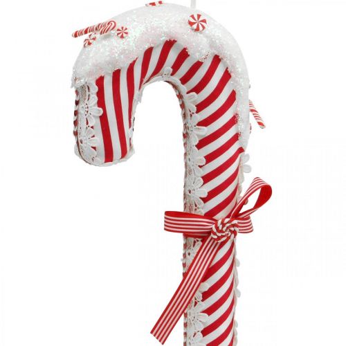 Floristik24 Candy Cane Deco Large Christmas Rød Hvid Stribet H36cm