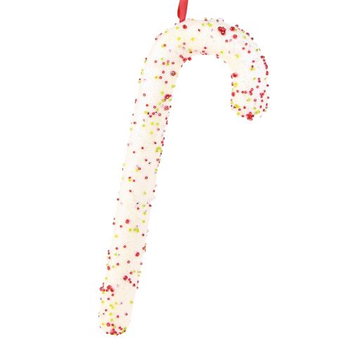 Artikel Candy cane dekoration bøjle hvid glitter farverig H30cm 4stk