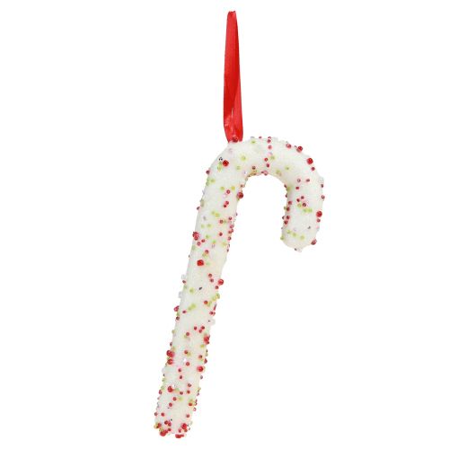 Artikel Candy cane dekoration til ophæng i hvid, farverig, H20cm, 6 stk