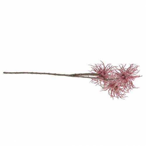 Floristik24 Kunstig klematis gren pink med glitter 46cm