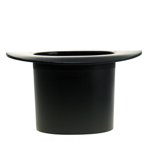 Artikel Sort cylinder, plantekasse, nytårsdekoration, plantekasse, troldmandshat H16cm