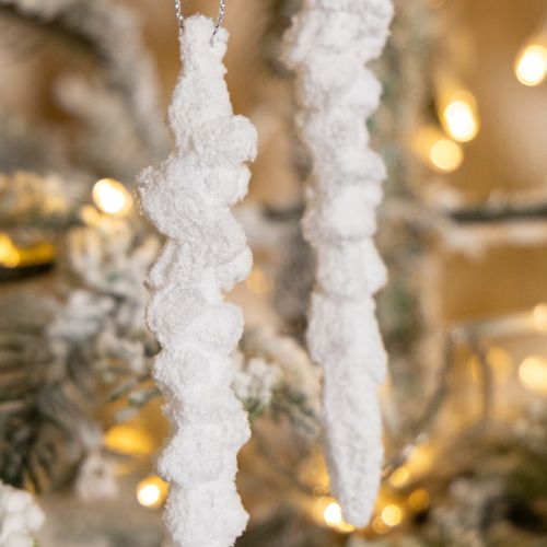Artikel Istapdekoration snedækket juletræspynt 14 cm 4 stk.