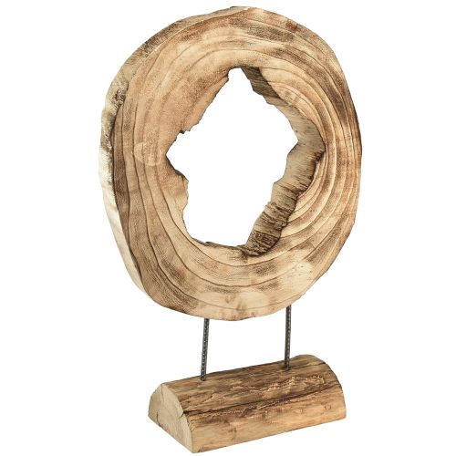 Floristik24 Rustik træring på stativ - Naturligt træåre, 54 cm - Unik skulptur til et stilfuldt boligmiljø