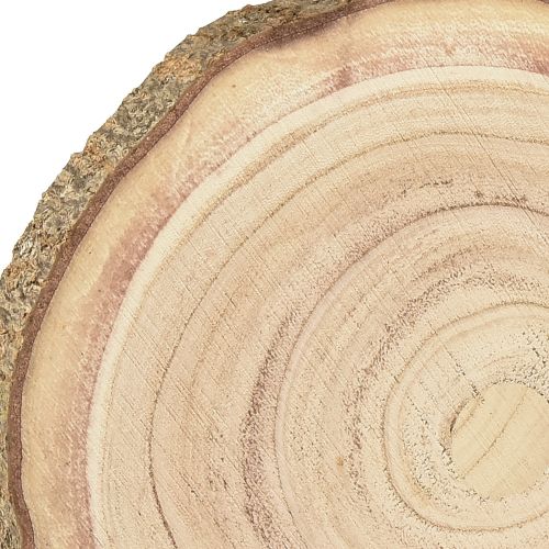 Floristik24 Træskive Paulownia trædekoration natur Ø17-21cm 4 stk