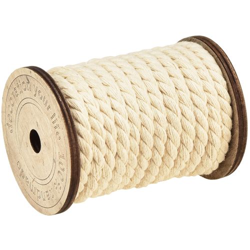 Artikel Bomuldssnor dekorativ ledning creme Ø6mm 5m hver 2stk