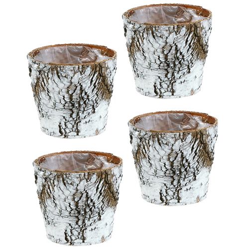 Artikel Birkepotte medium plantepotte birkehvid Ø12cm H10,5cm 4 stk