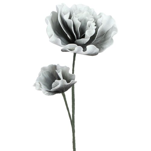 Artikel Blomster Skum Store Kunstige Blomster Skum Grå 85cm 2stk